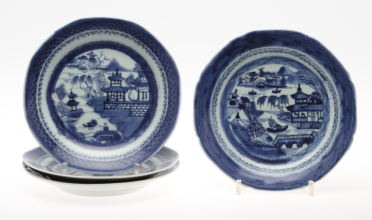 ASSIETTER, 4 st, Kina, 1800-tal.