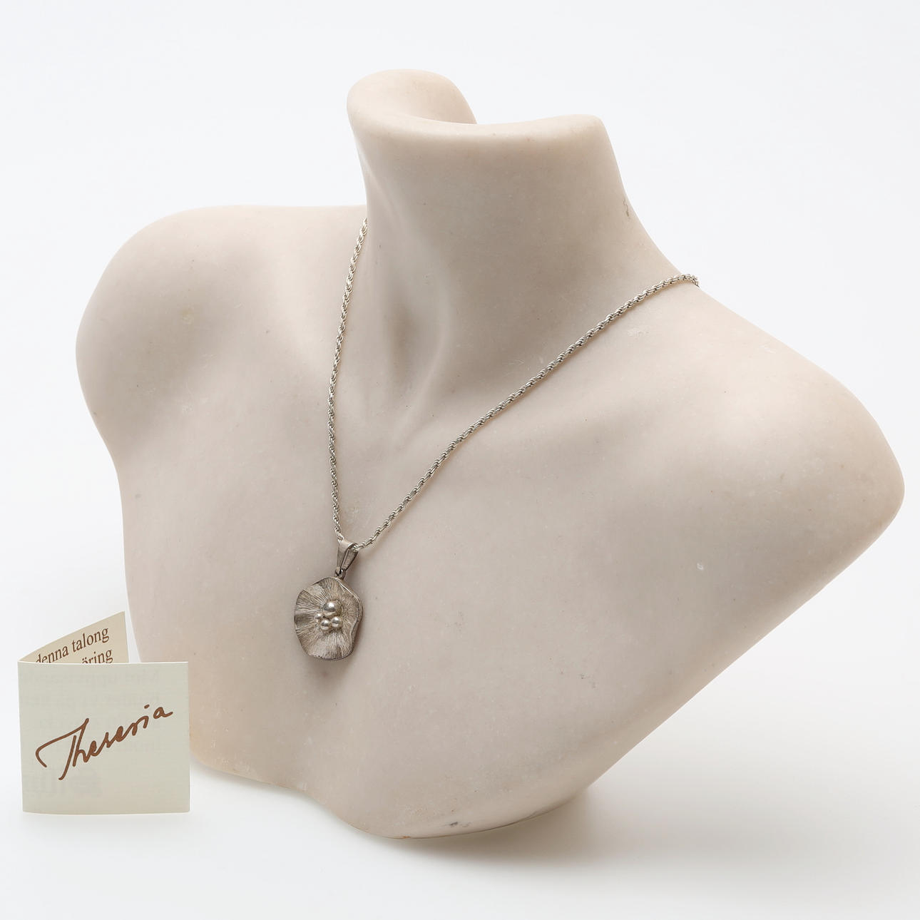 THERESIA HVORSLEV. VEDHÆNG, sterlingsølv, Lidköping.