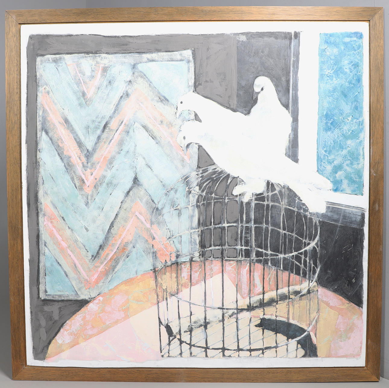 LYDIA BAUMAN (CONTEMPORARY). WHITE DOVES.