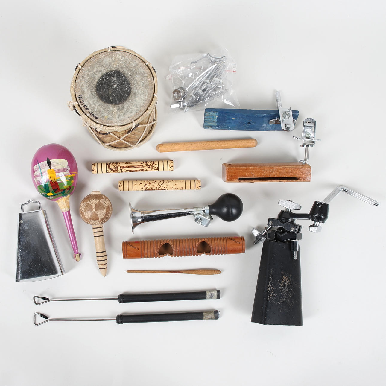 TAKT OCH TRUMINSTRUMENT, 11 st. metall/trä.