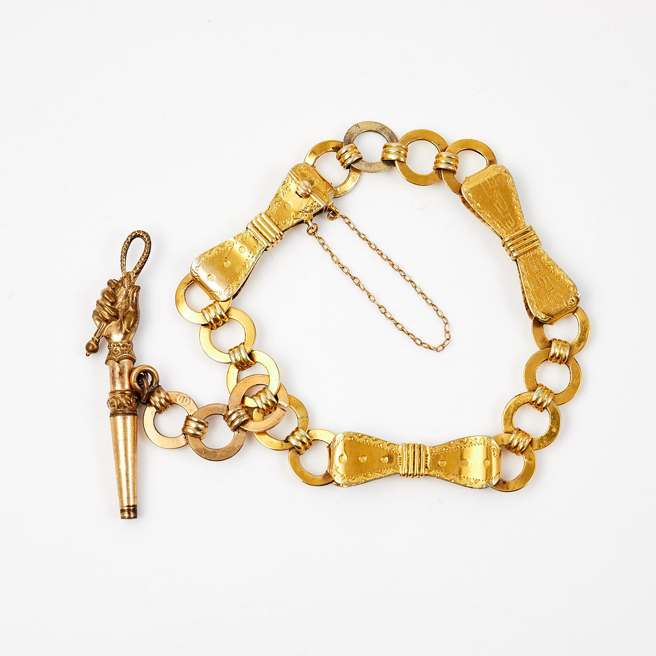 ARMBAND, 18/1900-tal, förgylld metall.