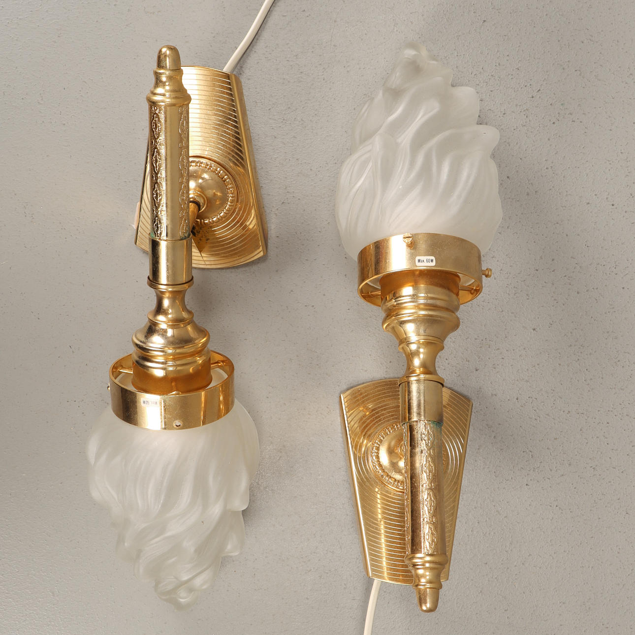 WALL LAMPS pair, Rejmyre.