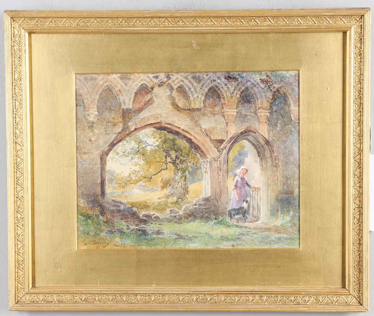 JAMES STEPHEN GRESLEY (1829-1908). IN THE RUINS, BOLTON ABBEY.