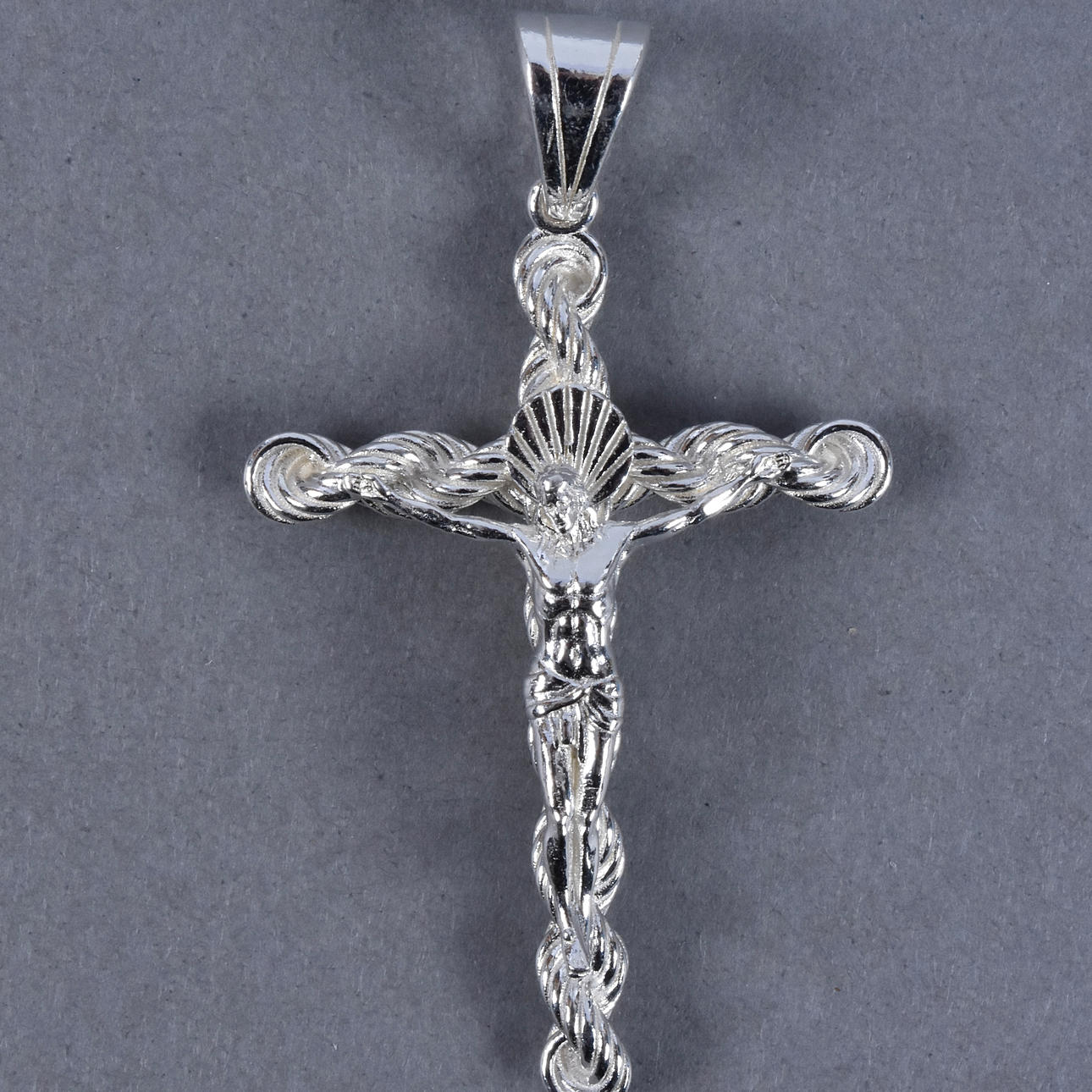 PENDANT/CRUCIFIX, sterling silver.