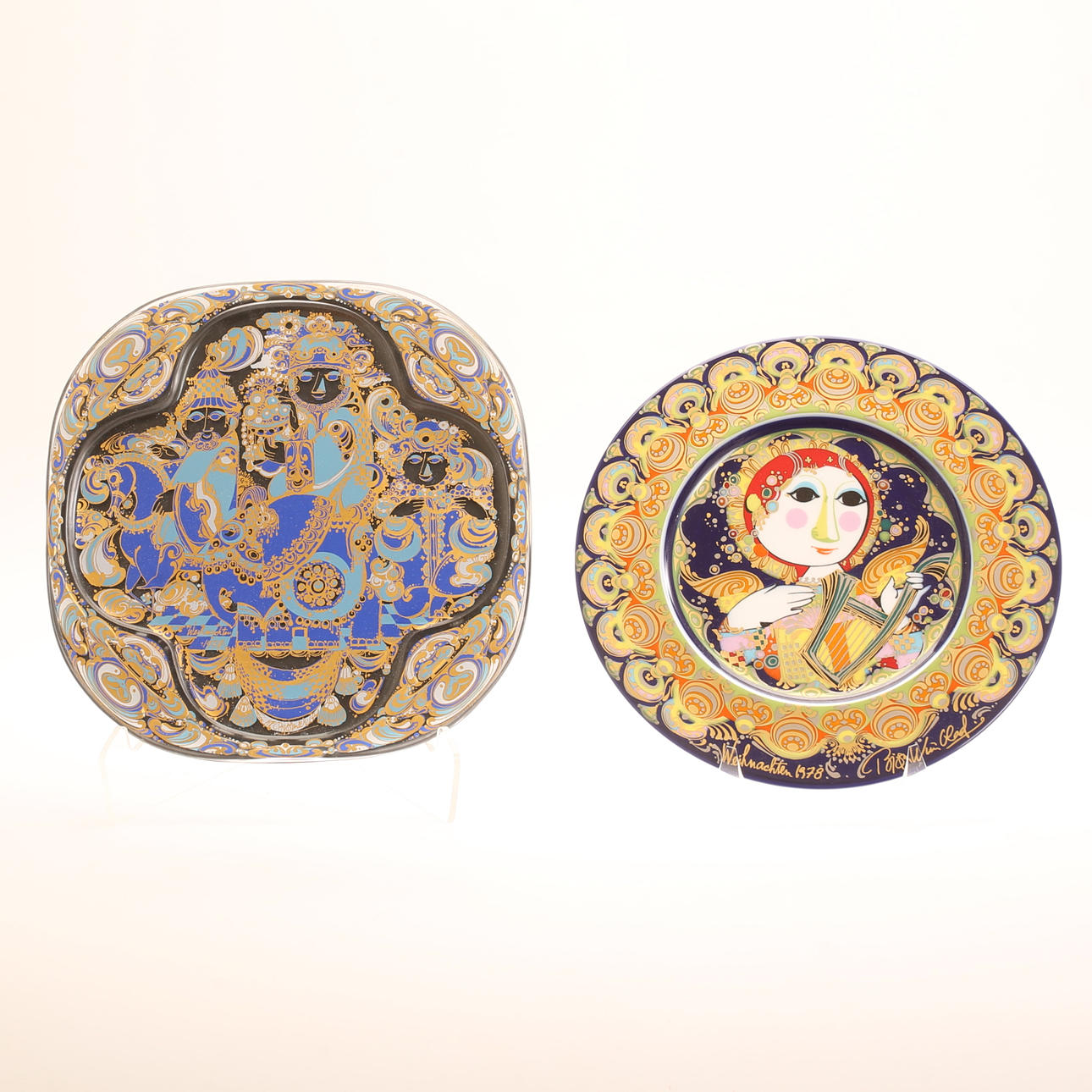 BJÖRN WIINBLAD. Wandteller, 2 Stück, Rosenthal.