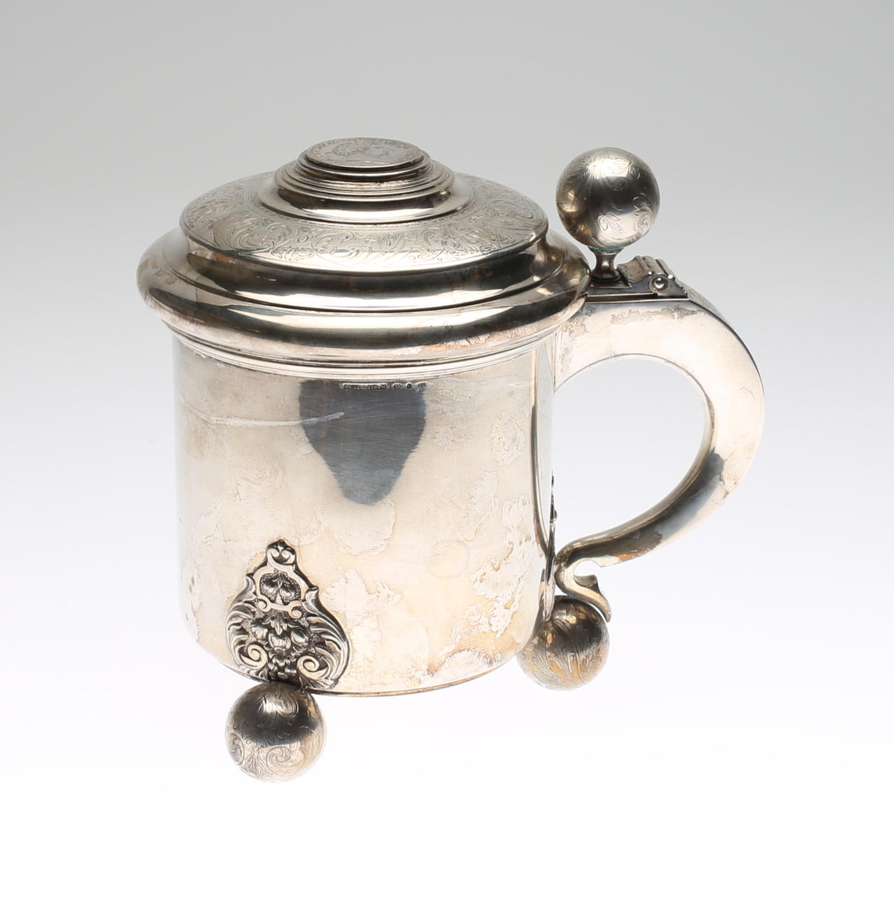 STOP, silver, N.L Dahlström, Örebro, 1893, vikt ca 910 gram.