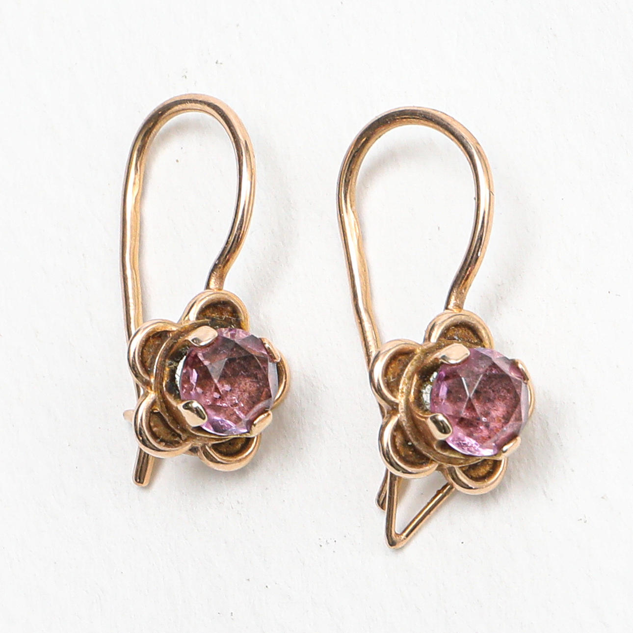 Ein Paar Ohrringe, 583/14 Karat Gold.