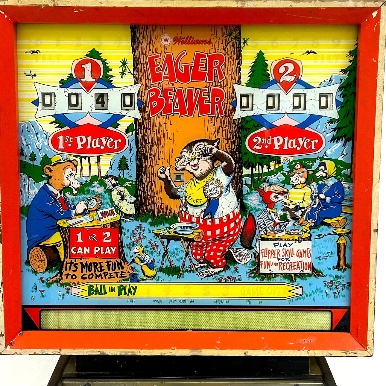 FLIPPERSPEL, "Eager Beaver", Williams, USA. 1965.
