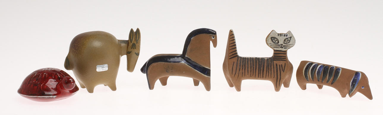 FIGURINER 5 st, Lisa Larson Gustavsberg.