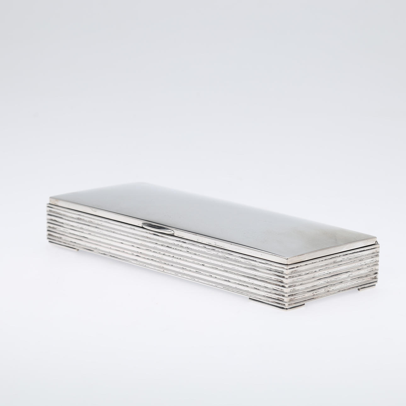 Silverkista, interiör träinlägg, Holger Rasmussen, Danmark, 1952.