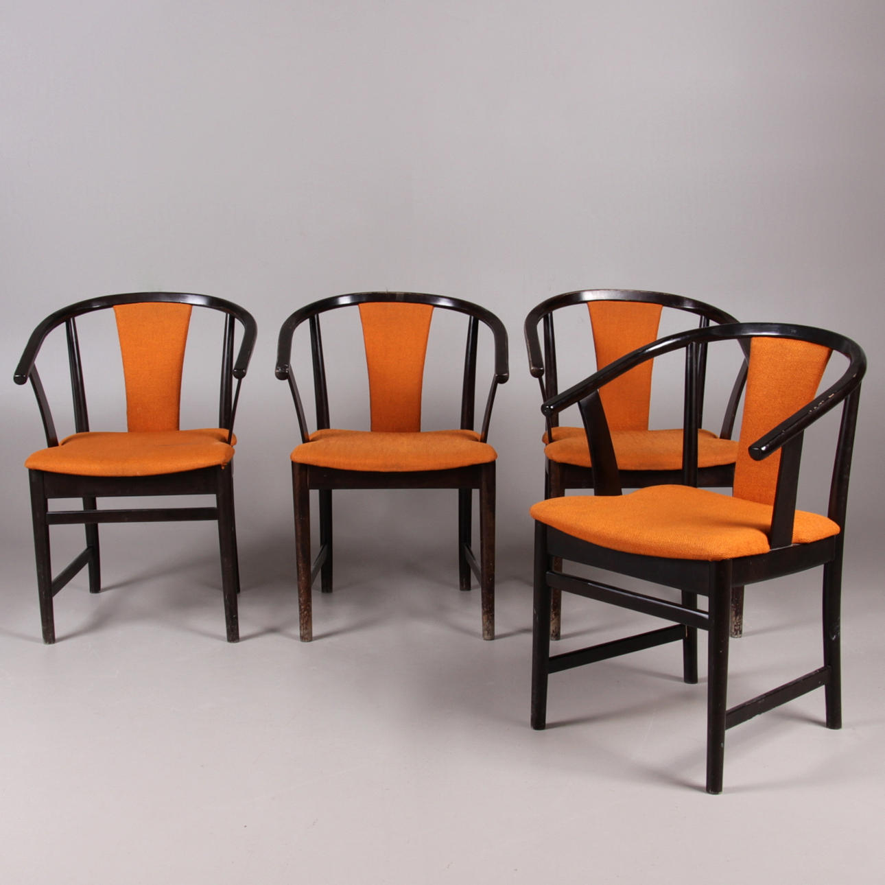 KARMSTOLAR, 4 st. C-E Ekström, Albin i Hyssna, 1900-tal.