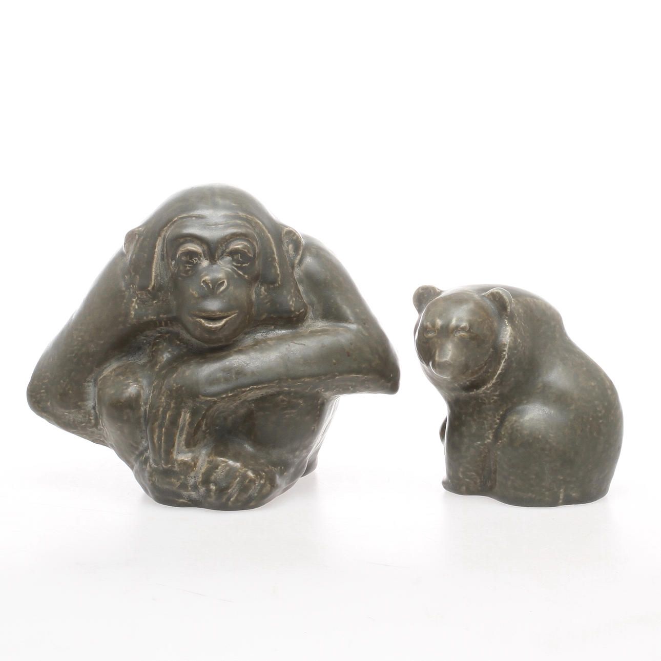 FIGURNER, 2 st, keramik, Bo Fajans, 1900-tal.