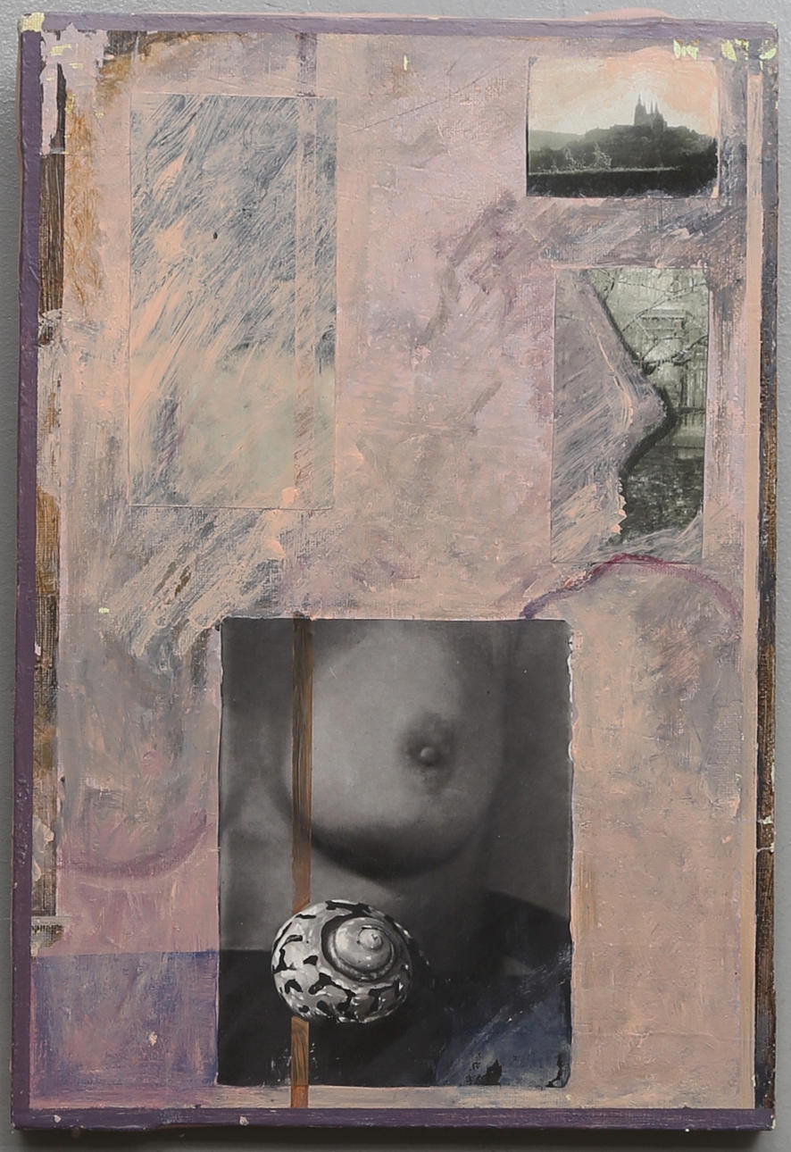 OIDENTIFIERAD KONSTNÄR. Blandteknik på duk, signerad a tergo, Gustavo Garcia Coello.