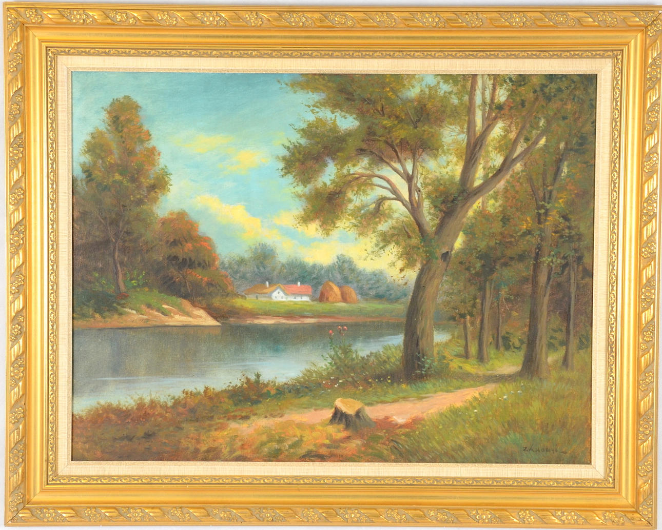 GEZA ZAHONYI. Olja på duk.