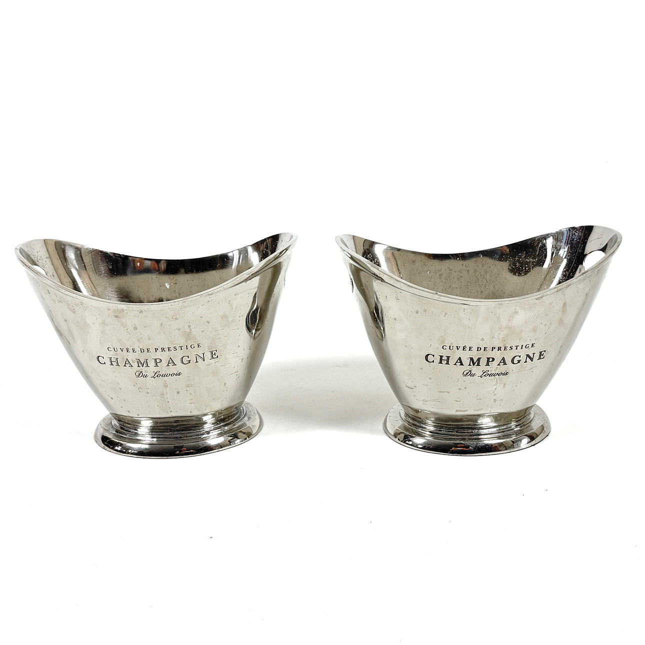 CHAMPAGNE ADVERTISING ICE BUCKETS.