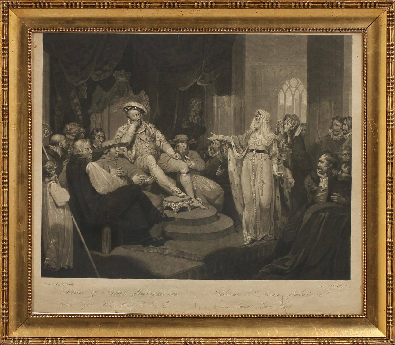 GRAFISK BLAD, Figurscen med Henrik VIII.