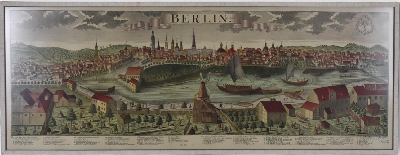 OFFSETTRYCK, karta över Berlin.