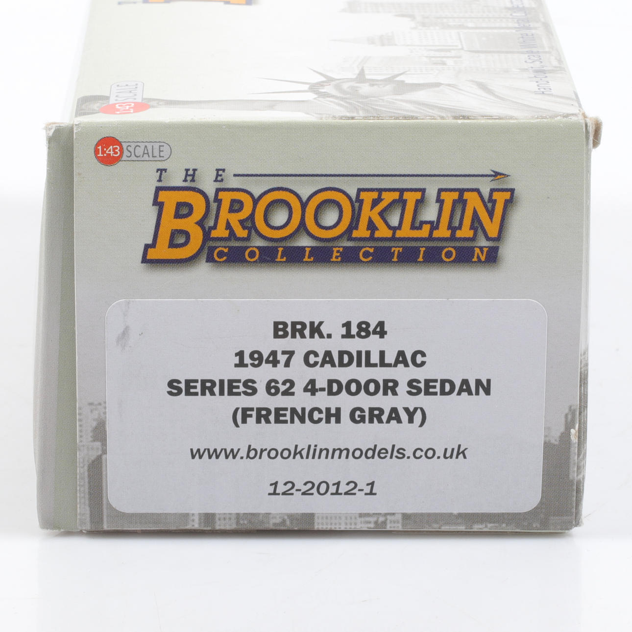 Brooklin BRK184 1/43 - Cadillac S62 1947 4 Portes French Gray - Modèle Collection White Metal