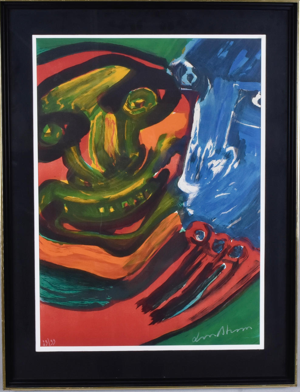 BENGT LINDSTRÖM. Färglitografi.