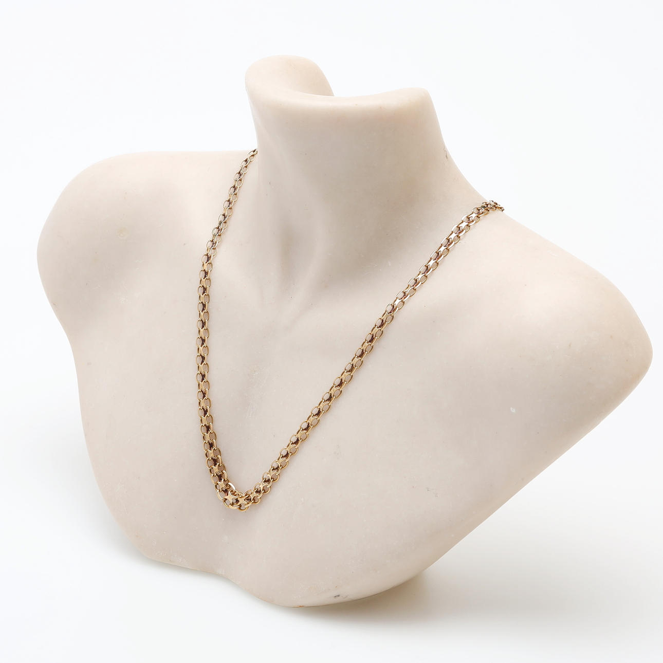 HALSKETTE, 18 K Gold, X-Link, metriert.