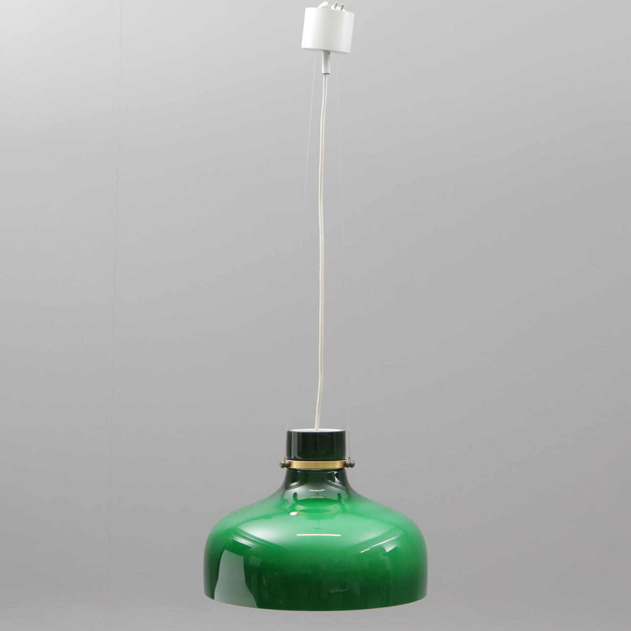 DECKENLEUCHTE, Glas/Metall, grün.