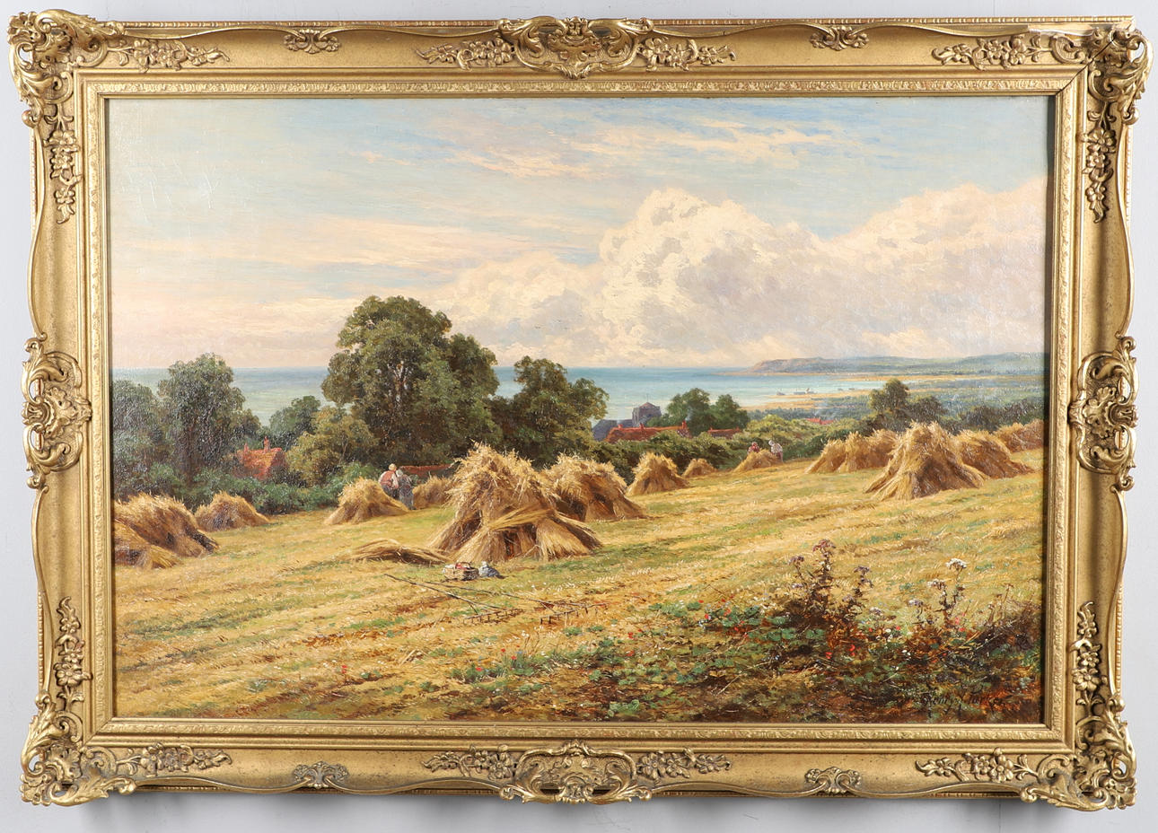 HENRY H. PARKER (1858-1930). HARVEST TIME, ANGMERING-ON-SEA, SUSSEX.