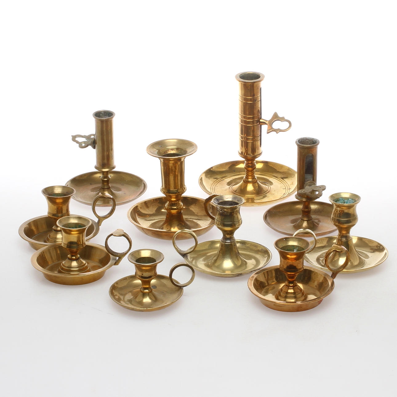 NATTLJUSSTAKAR, 10 st, mässing.