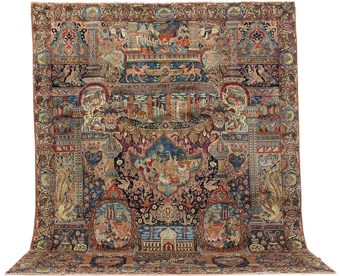 MATTA, Persisk, figural Kashmar, 390 x 303 cm.