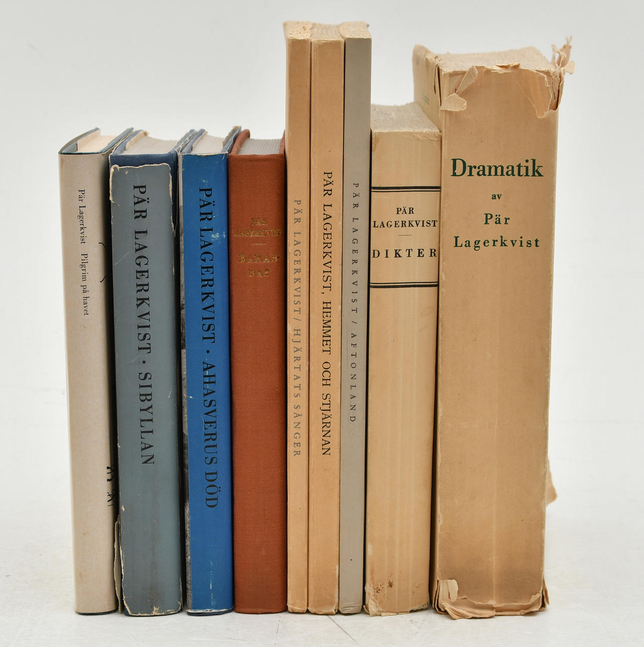 Samling böcker av Pär Lagerkvist. 9 Volymer.