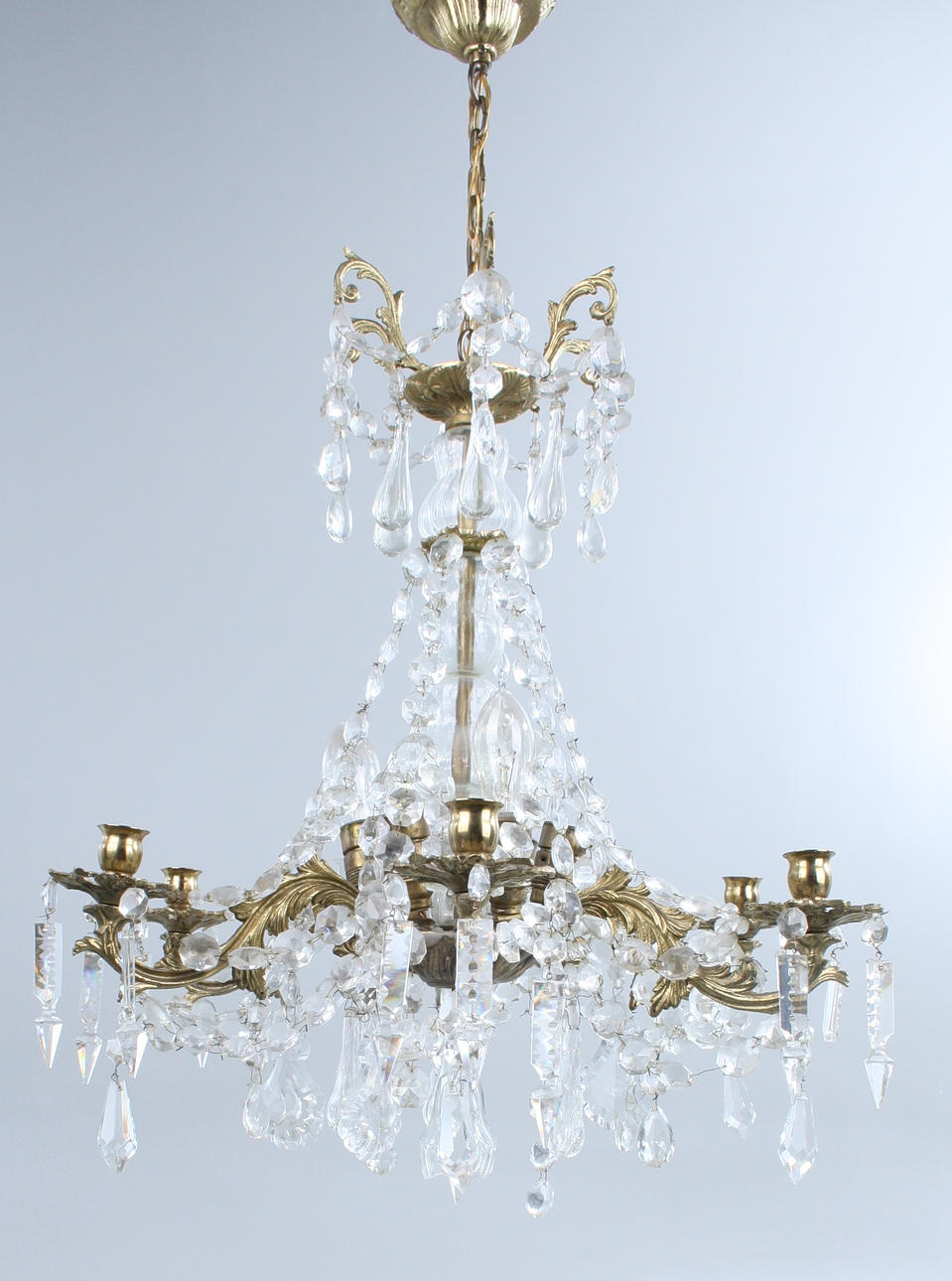 KRISTALLKRONA, tidigt 1930-tal,rokokostil.