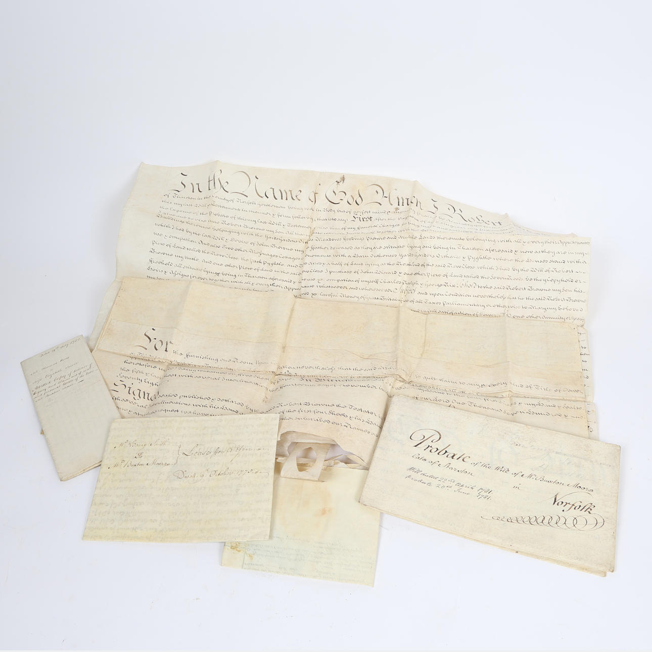 FOUR GEORGE III VELUM INDENTURES.