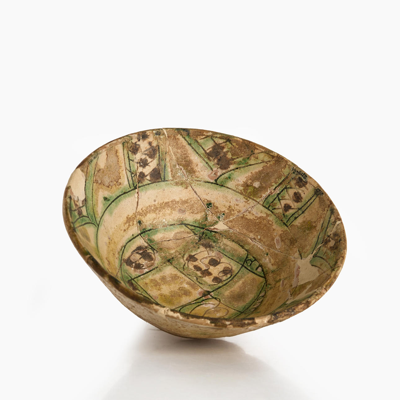 Eine Schale, glasiertes Steingut, Persien. Antik.