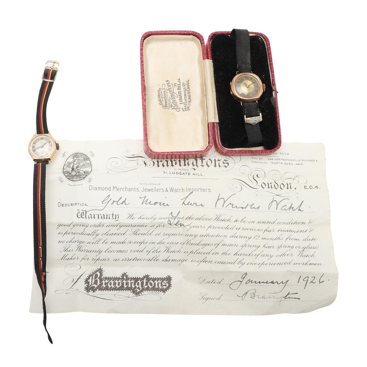 TVÅ 9CT GULD DAM VINTAGE ARMBANDSUR.