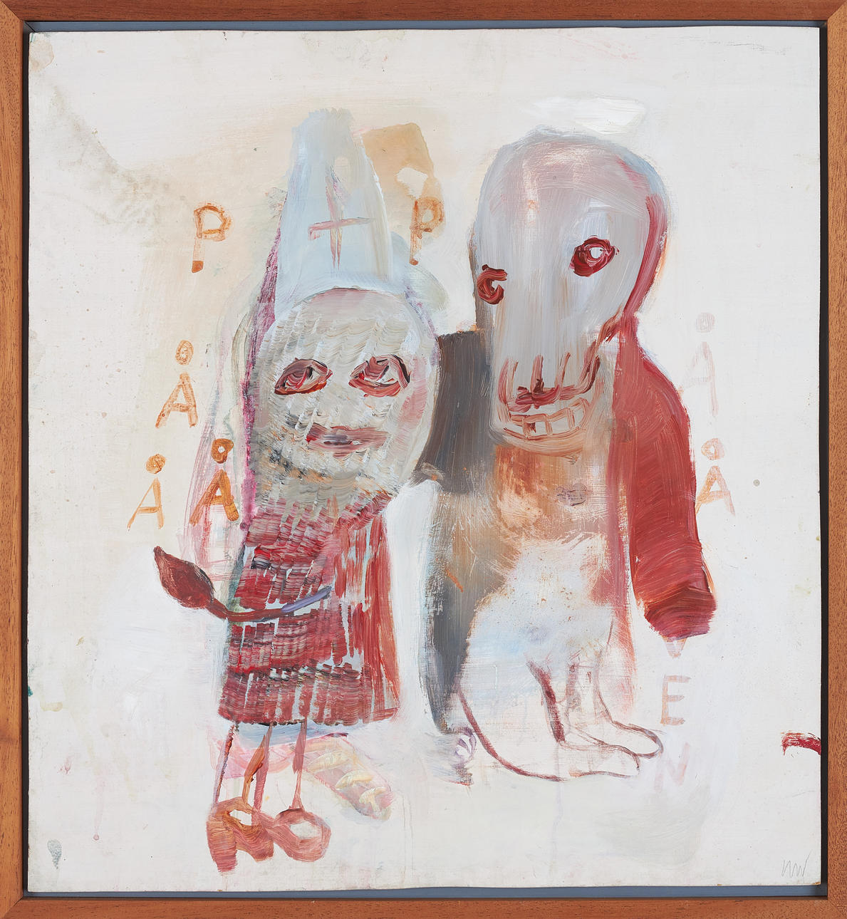 KARIN WIKSTRÖM. Untitled, oil on masonite, monogram signed, verso signed and dated 2005.