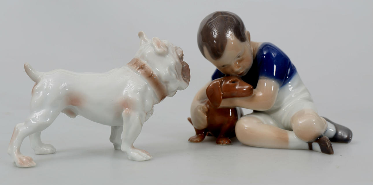 FIGURINER, porslin, 2 stycken, Kunglig Dansk och Bing & Gröndahl.