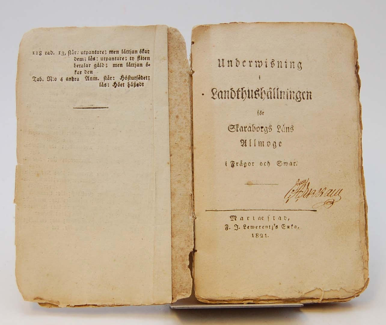 LANTHUSHÅLLNING. Underwisning i landthushållningen för Skaraborgs läns.