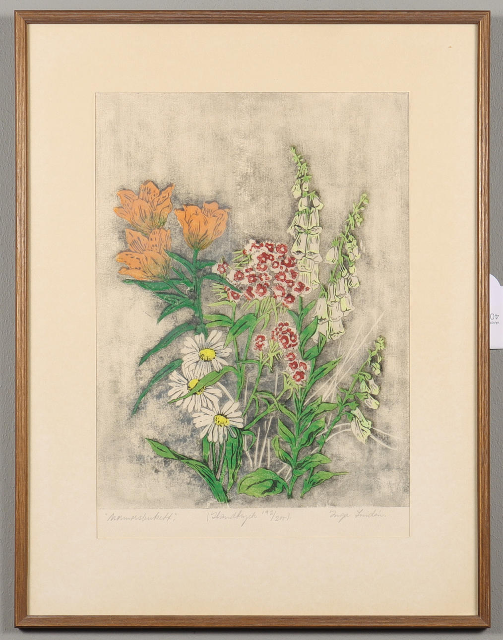 INGA LINDEN. Handprint, signed and numbered 192/200.