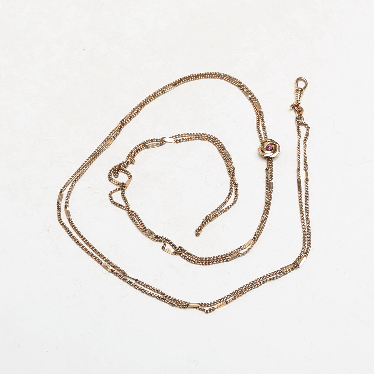 NECKLACE, 9k. gold, stamps missing.