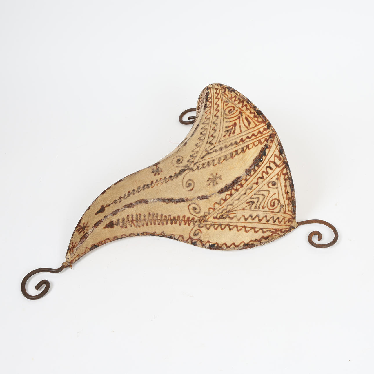 MOROCCAN GOAT SKIN WALL SCONCE.