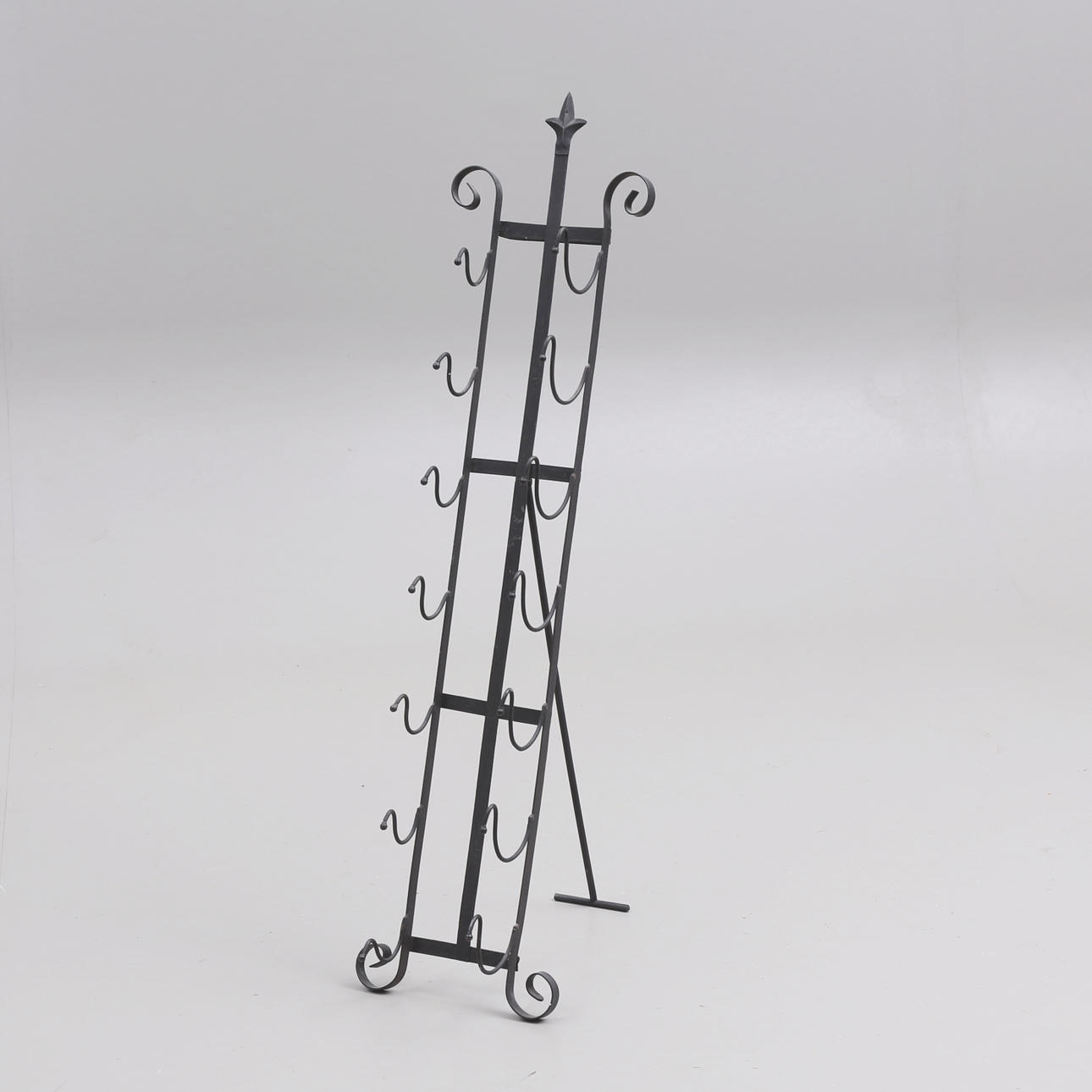 VINSTÄLL, metall, för golv eller vägg, 7 flaskor.