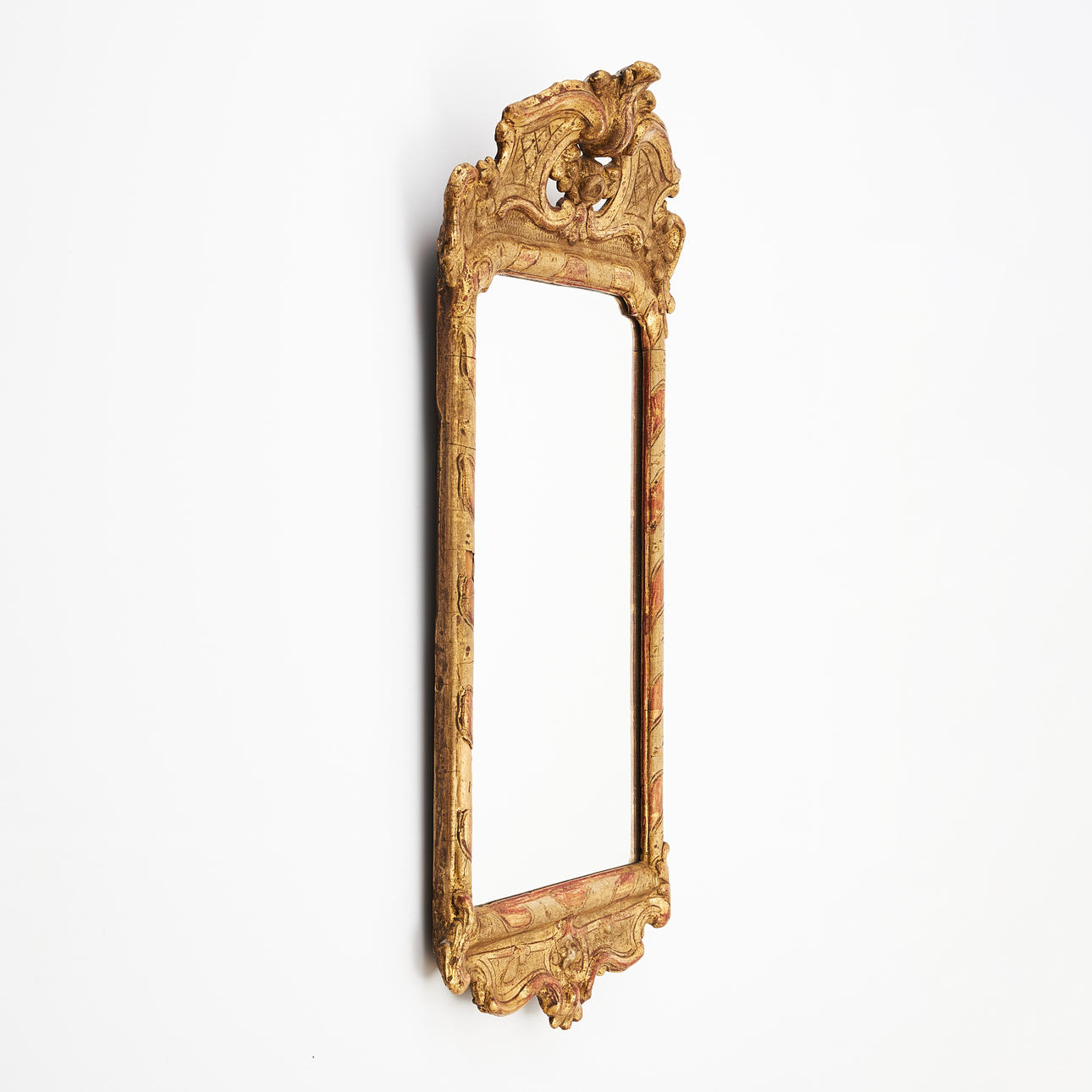 A mirror, Stockholm work in Rococo, hallmarked 1767.