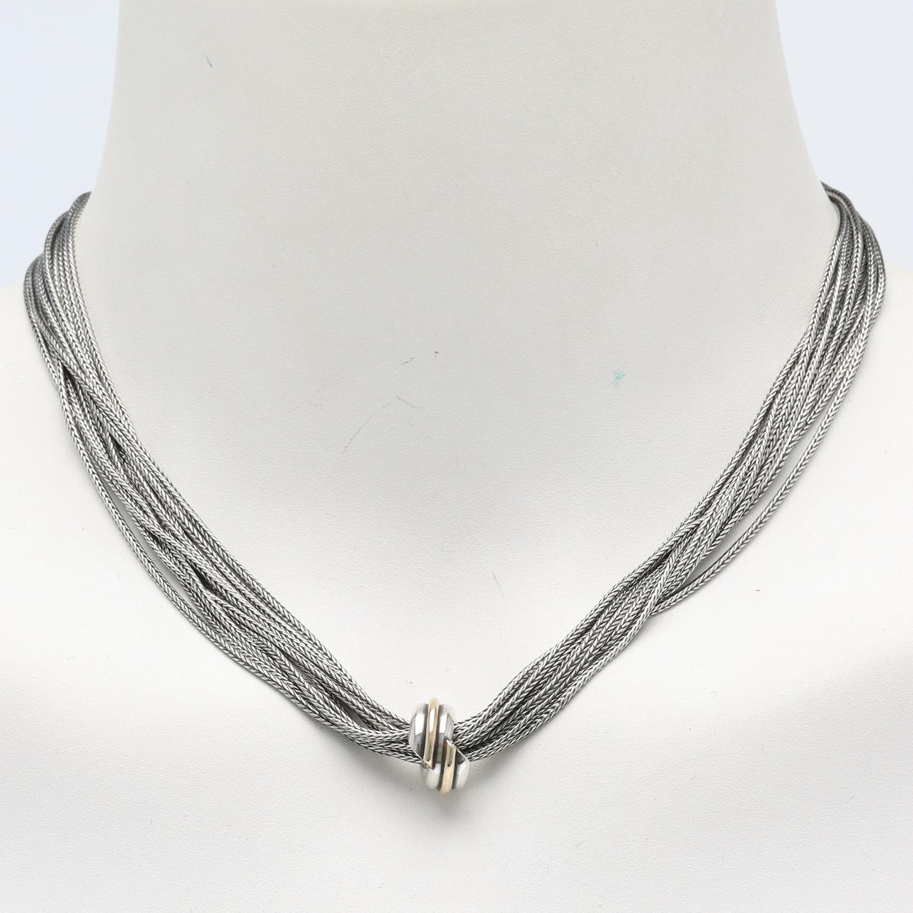 PIA RAUFF. Collier, oxiderat sterlingsilver & 18K guld, Danmark ...