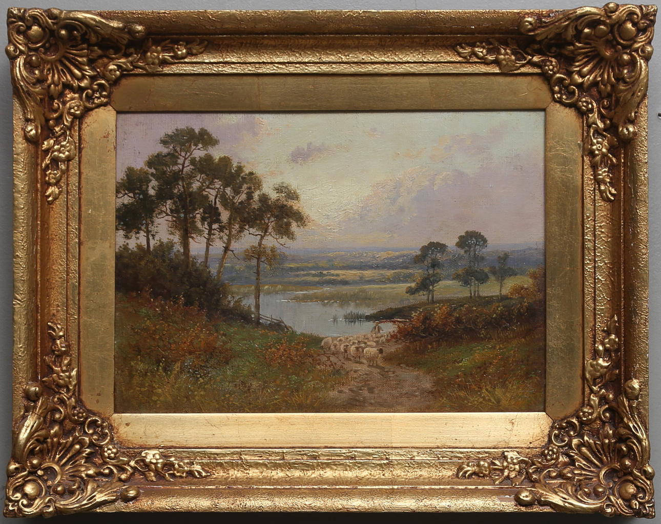 OIDENTIFIERAD KONSTNÄR. Olja på pannå, England, 1800-tal, osignerad.