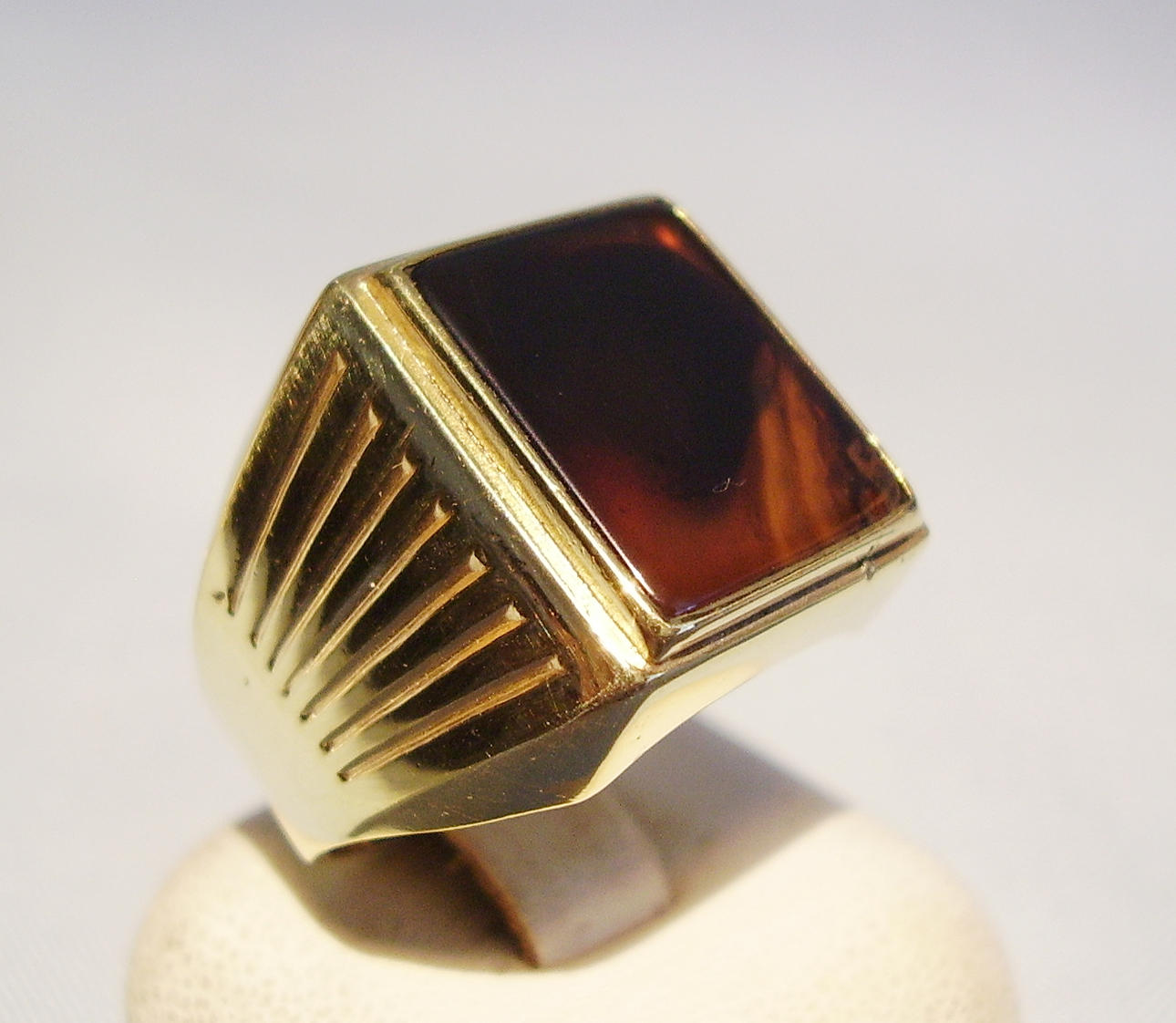 HERRRING MED AGATPLATTA 835 silverguldpläterad.