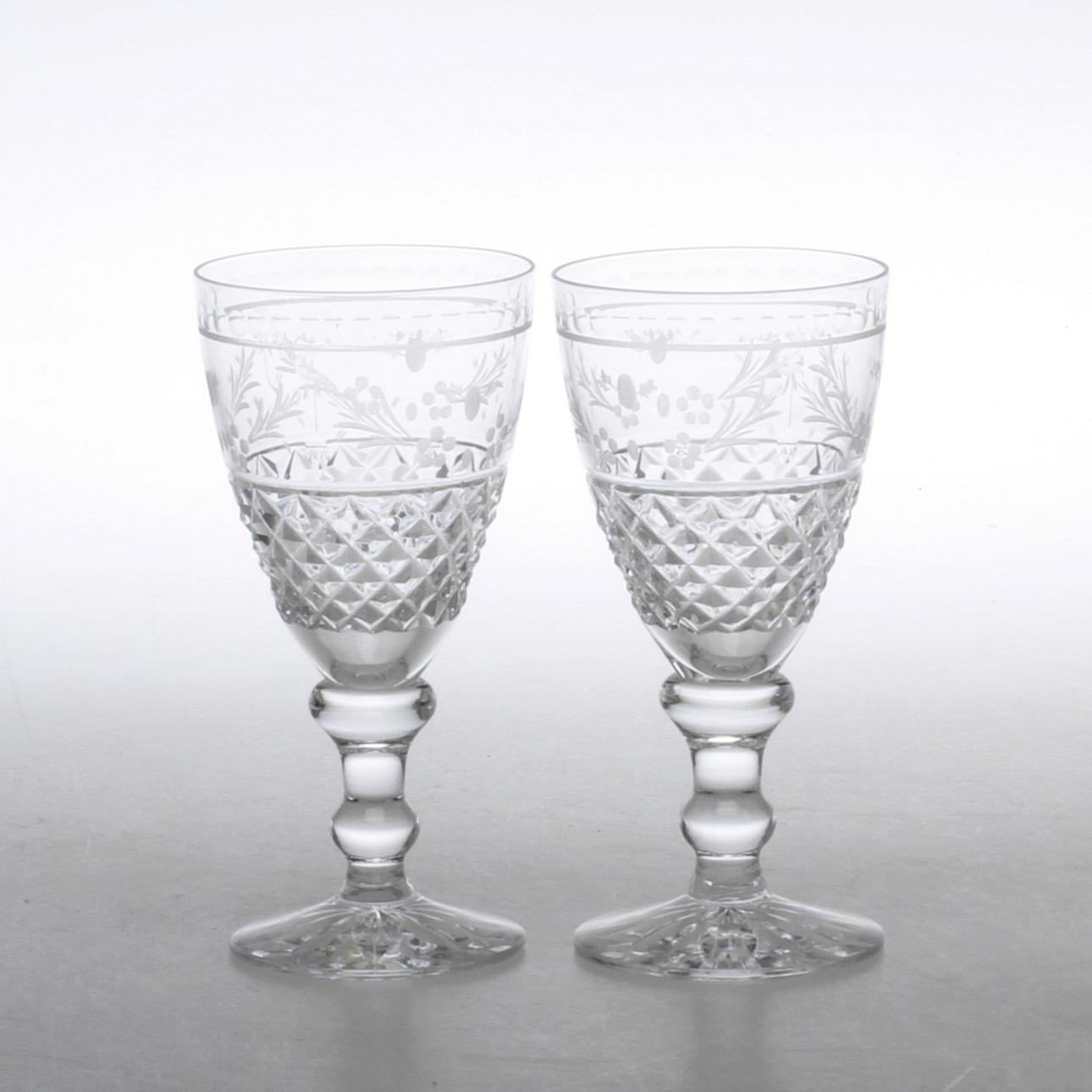 STARKVINSGLAS, 6 st, "Elvira Madigan", Kosta, sign.