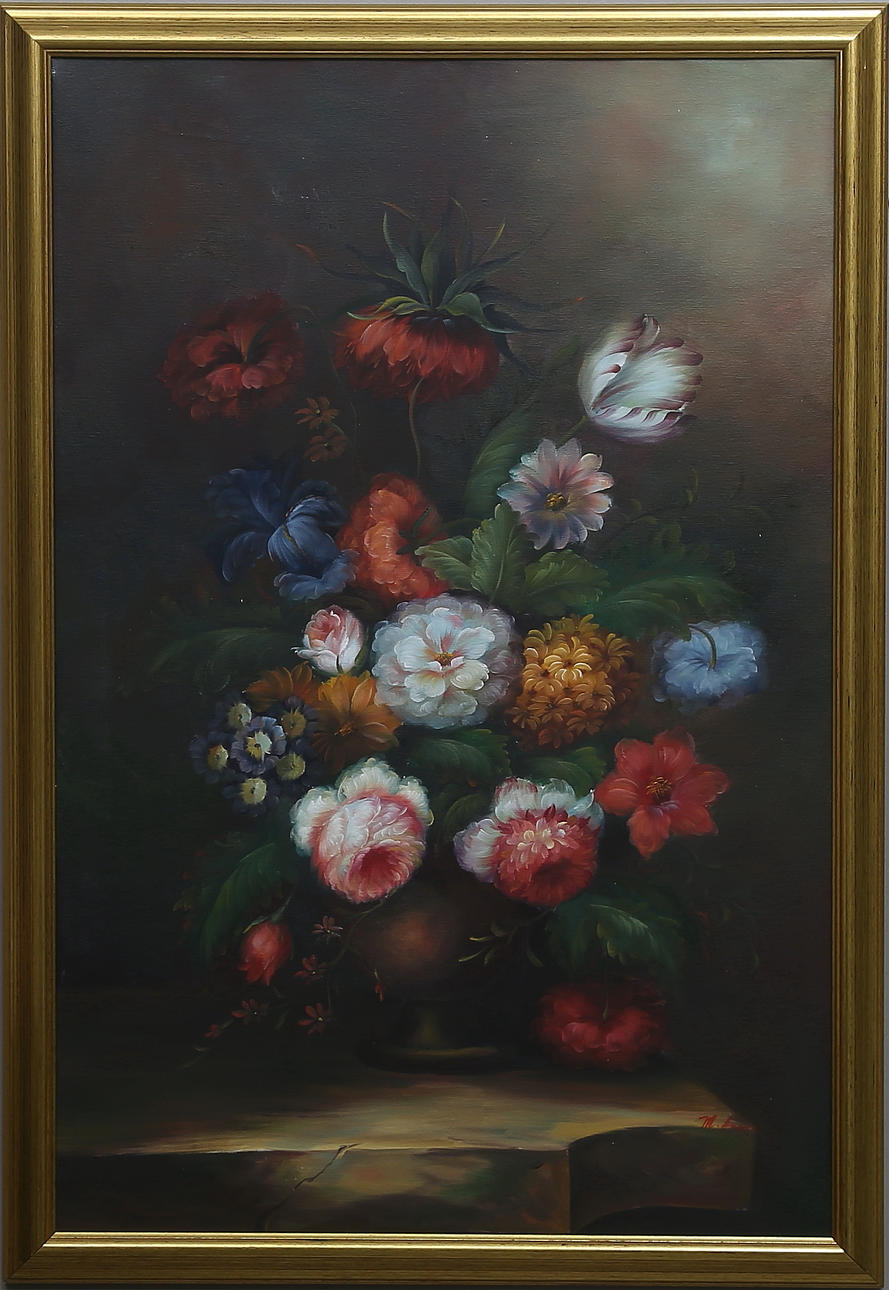 OIDENTIFIERAD KONSTNÄR. Olja på duk, signerad.