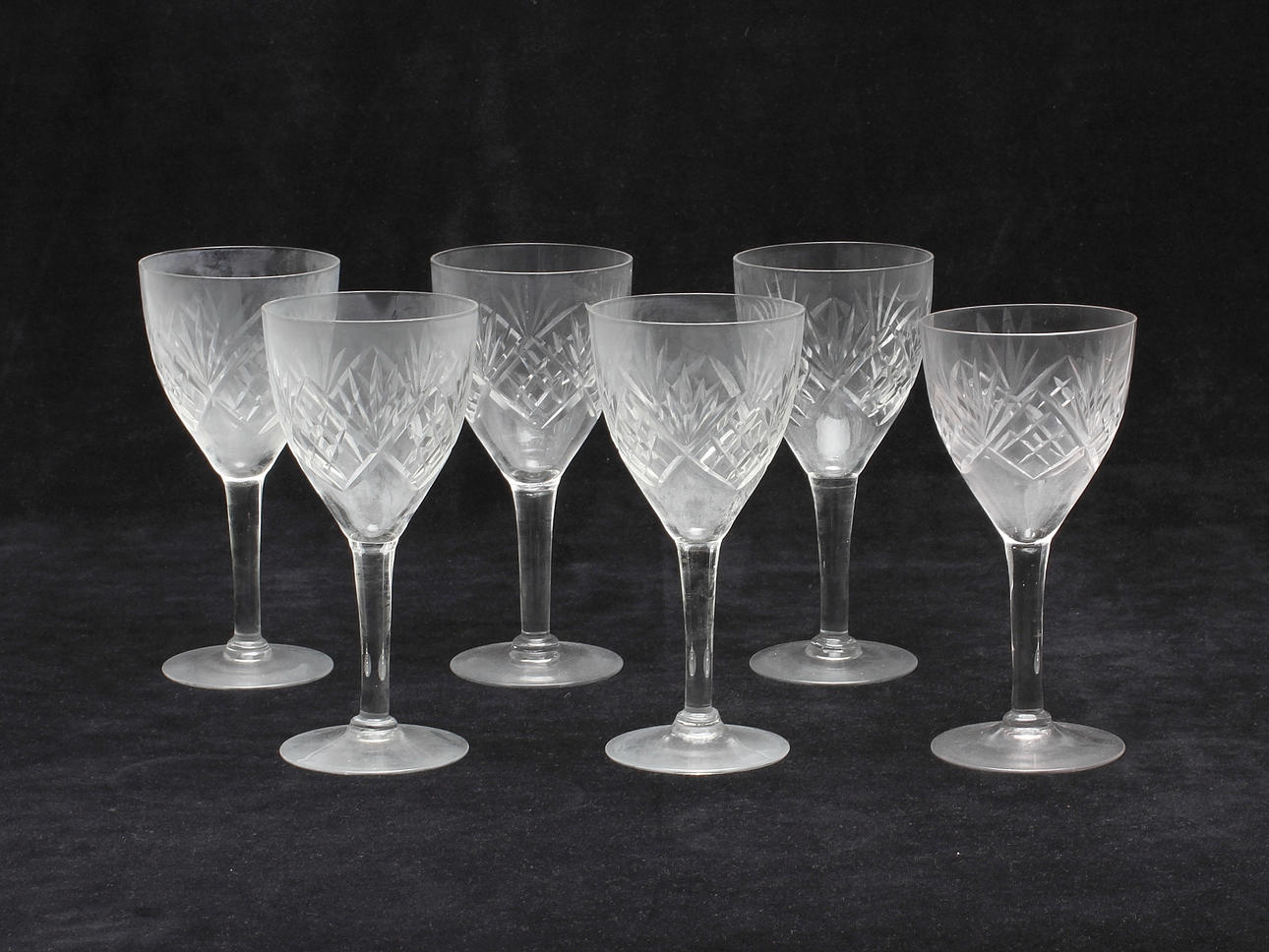 VINGLAS, 6 st, "Helga", 1900-tal.