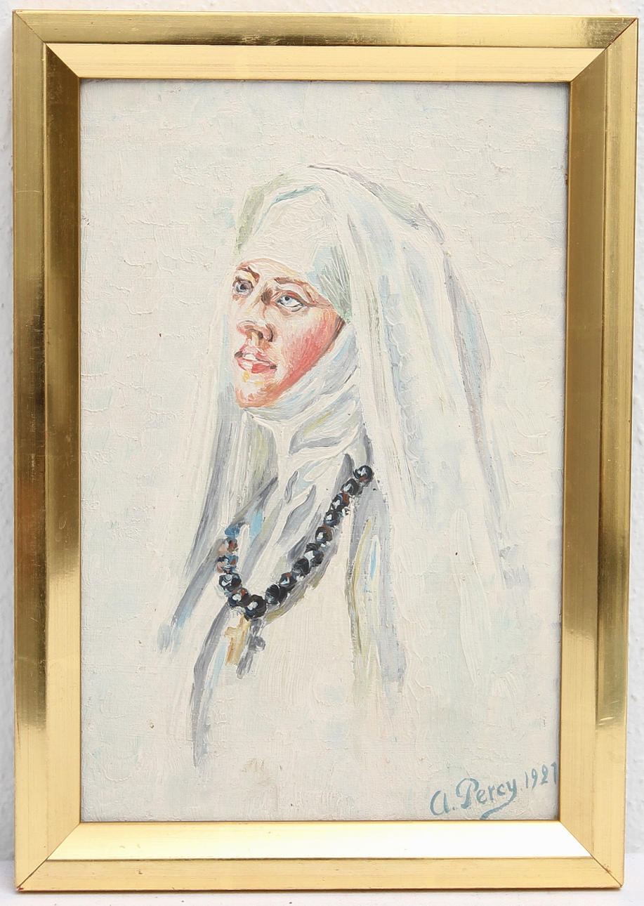 ARTHUR PERCY. Oil on cardboard. Signed and dated 1921.