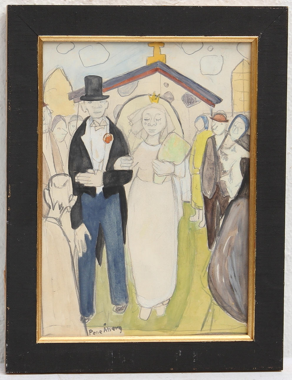 PELLE ÅBERG. Akvarell, signerad.