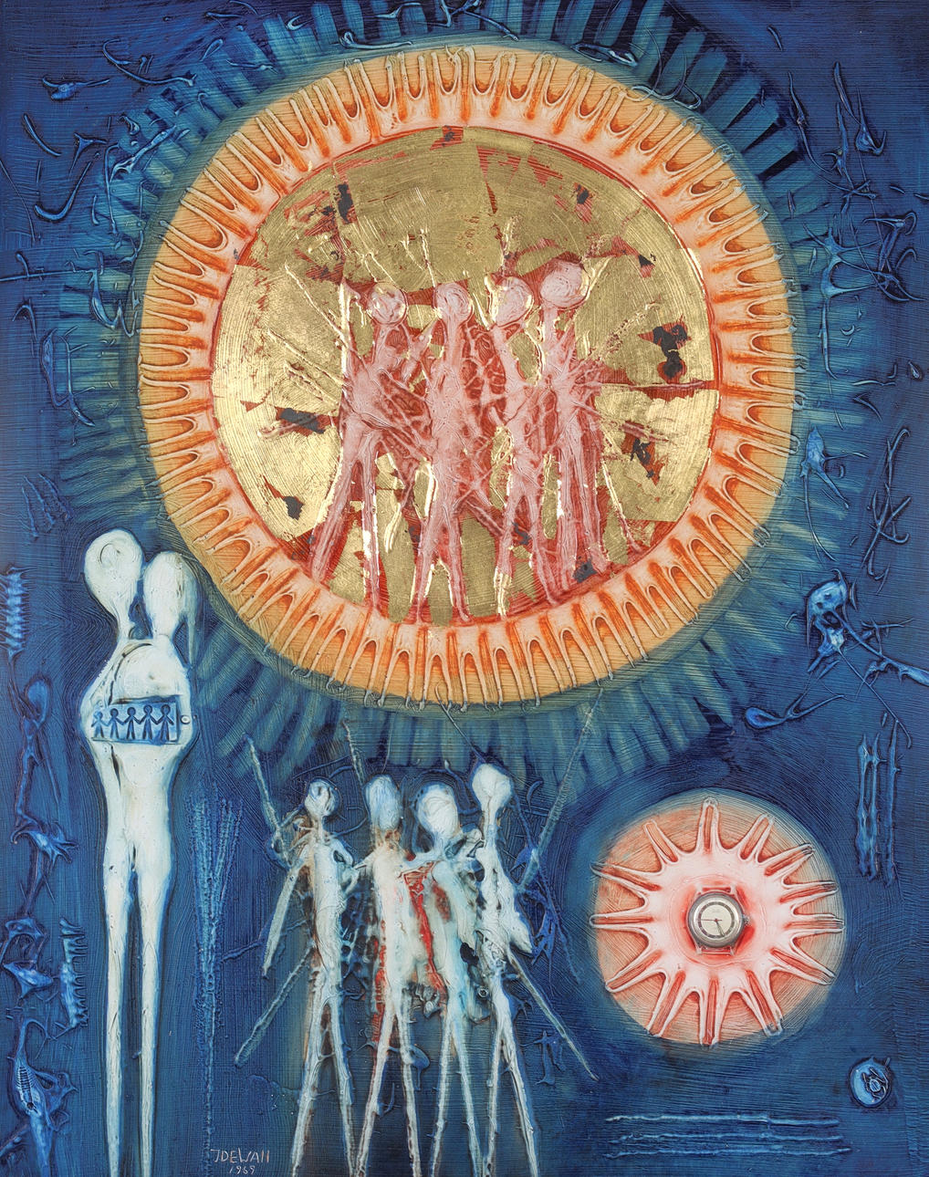 OLLE IDEWALL. Composition, mixed tenor, signed and dated 1969.